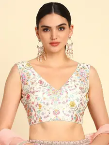 Soch Embroidered V-Neck Silk Blouse