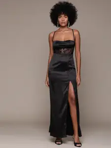 bebe Lace Insert Maxi Dress