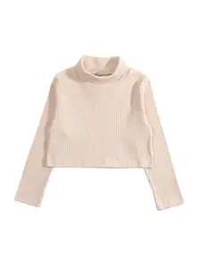 StyleCast x Revolte Infant Girls Mock Collar Cotton Crop Pullover