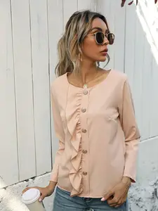 StyleCast x Revolte Ruffled Long Sleeves Top