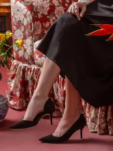 Saint G Pointed Toe Leather Slim Heeled Pumps