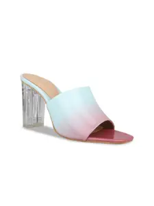 Inc 5 Colourblocked Open Toe Block Heels