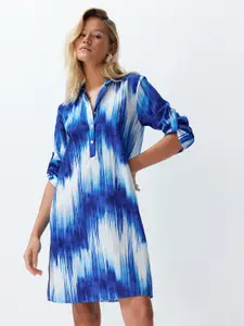 Trendyol Tie and Dye Dyed Cotton A-Line Dress