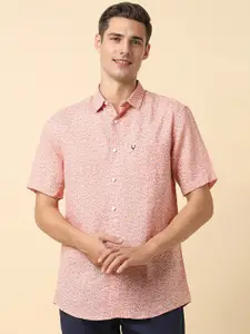 Allen Solly Slim Fit Floral Printed Cotton Linen Casual Shirt