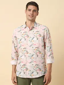 Allen Solly Slim Fit Floral Printed Linen Cotton Casual Shirt