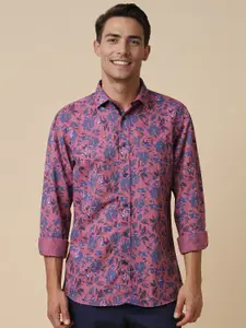 Allen Solly Slim Fit Floral Printed Cotton & Linen Casual Shirt