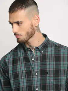 THE BEAR HOUSE Slim Fit Tartan Checks Opaque Checked Casual Shirt