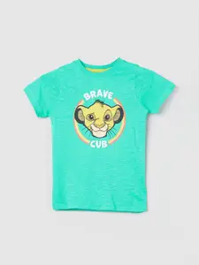 max Boys Typography Printed Round Neck Pure Cotton T-shirt