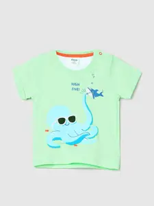 max Boys Graphic Printed Round Neck Pure Cotton T-shirt