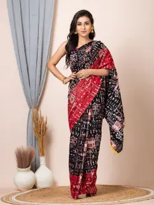 Laa Calcutta Abstract Printed Pure Cotton Saree