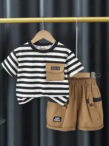 INCLUD Boys Striped T-shirt & Shorts Clothing Set