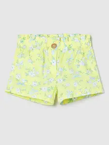 max Girls Floral Printed Pure Cotton Shorts