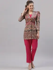 Get Glamr Printed Top Trouser & Blazer Co-Ords