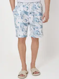 Mufti Men Mid-Rise Floral Printed Shorts