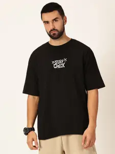 Thomas Scott Typography Printed Round Neck Drop-Shoulder Sleeves Bio Finish T-shirt