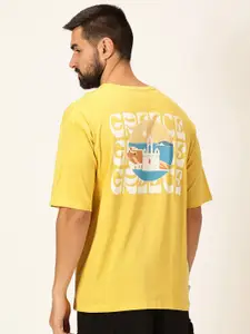 Thomas Scott Round Neck Printed Drop-Shoulder Sleeves Bio Finish T-shirt
