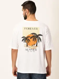 Thomas Scott Graphic Printed Drop-Shoulder Sleeves Bio Finish Cotton Oversized T-shirt