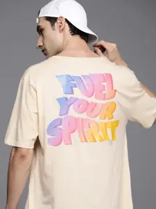 HRX by Hrithik Roshan Men Typography Printed Bio Finish Oversized T-shirt