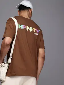 HRX by Hrithik Roshan Men Typography Printed Bio Finish Oversized T-shirt