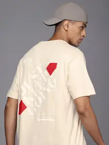 HRX by Hrithik Roshan Men Typography Printed Bio Finish Oversized T-shirt