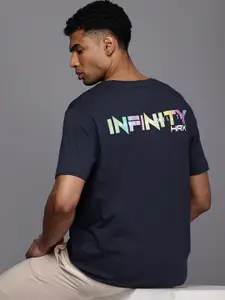 HRX by Hrithik Roshan Men Typography Printed Oversized Bio Finish Pure Cotton T-shirt