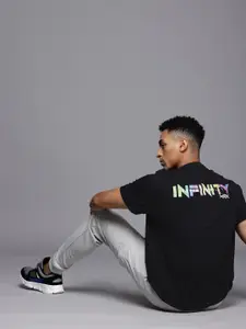 HRX by Hrithik Roshan Men Typography Printed Bio Finish Oversized T-shirt