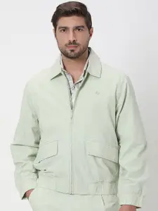 Mufti Cotton Slim Fit Open Front Jacket