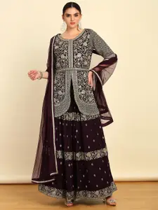 Soch Embroidered Mirror Work Ready to Wear Lehenga & Blouse With Dupatta