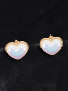 PRIVIU Rose Gold Plated Heart Shaped Studs