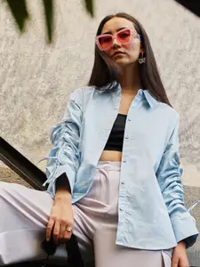 PINACOLADA New Printed Opaque Spread Collar Cotton Casual Shirt