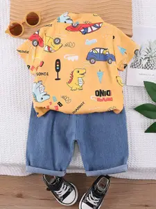 StyleCast x Revolte Boys Printed Shirt With Shorts