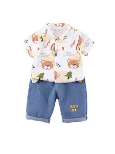 StyleCast x Revolte Boys Printed Shirt With Shorts