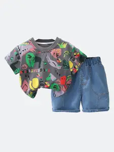 StyleCast x Revolte Boys Printed T-shirt With Short