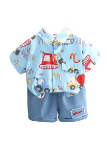 StyleCast x Revolte Boys Printed Shirt With Shorts