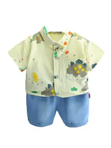 StyleCast x Revolte Boys Printed Shirt With Shorts