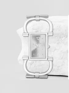 IIK COLLECTION Girls Silver Rectangle Dial Bracelet Style Analogue Watch