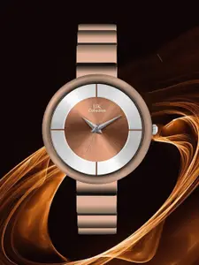 IIK COLLECTION Girls Brown Round Dial Bracelet Style Chain Analogue Display Watch