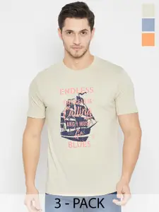 Duke Pack Of 3 Graphic Printed Cotton T-shirts