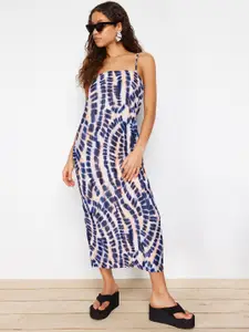Trendyol Shoulder Straps Tie and Dyed Maxi Dress