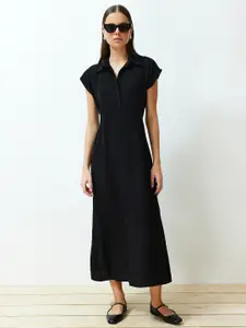 Trendyol Shirt Collar Midi Dress