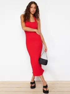 Trendyol Round Neck Bodycon Midi Dress