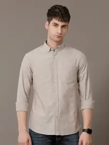 Double Two Comfort Slim Fit Button Down Collar Oxford Weave Casual Shirt
