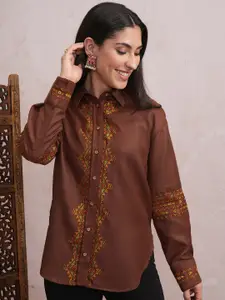 Vishudh Embroidered Casual Shirt