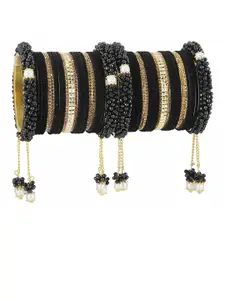 LAVAZZA Set Of 52 Pearls & Zircon Studded Bangles