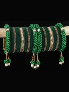 LAVAZZA Set Of 52 Pearls & Zircon Studded Bangles