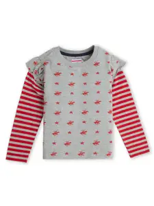 Beverly Hills Polo Club Girls Conversational Printed Casual T-shirt