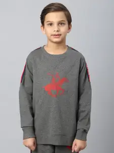Beverly Hills Polo Club Boys Graphic Printed Pure Cotton Sweatshirt