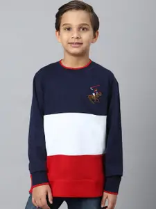 Beverly Hills Polo Club Boys Colourblocked Cotton Sweatshirt