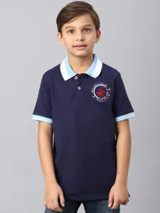 Beverly Hills Polo Club Boys Polo Collar Pure Cotton Casual T-shirt