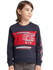 Beverly Hills Polo Club Boys Typography Printed Pure Cotton Sweatshirt